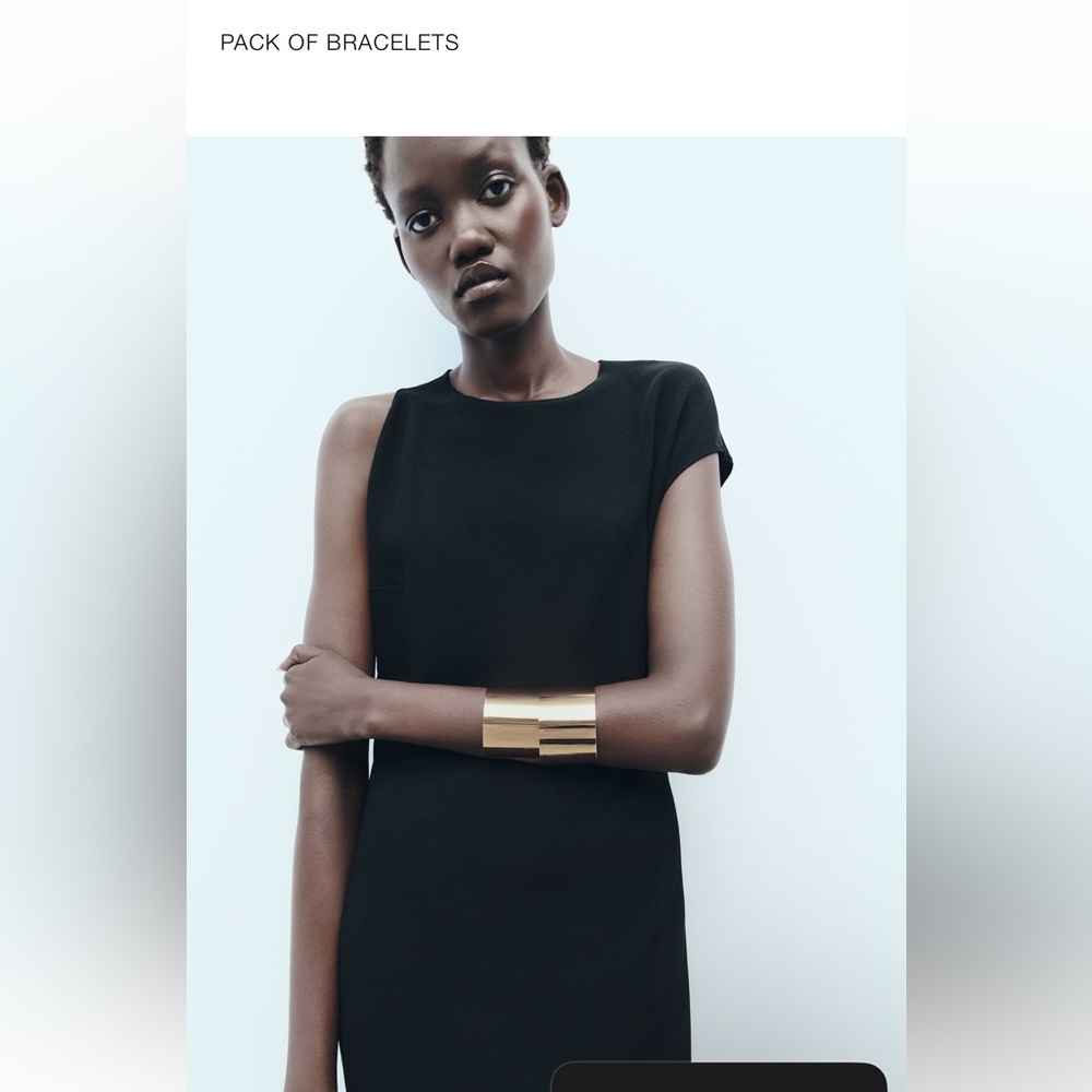 Zara ZARA WOMAN PACK OF 2 BANGLES GOLD